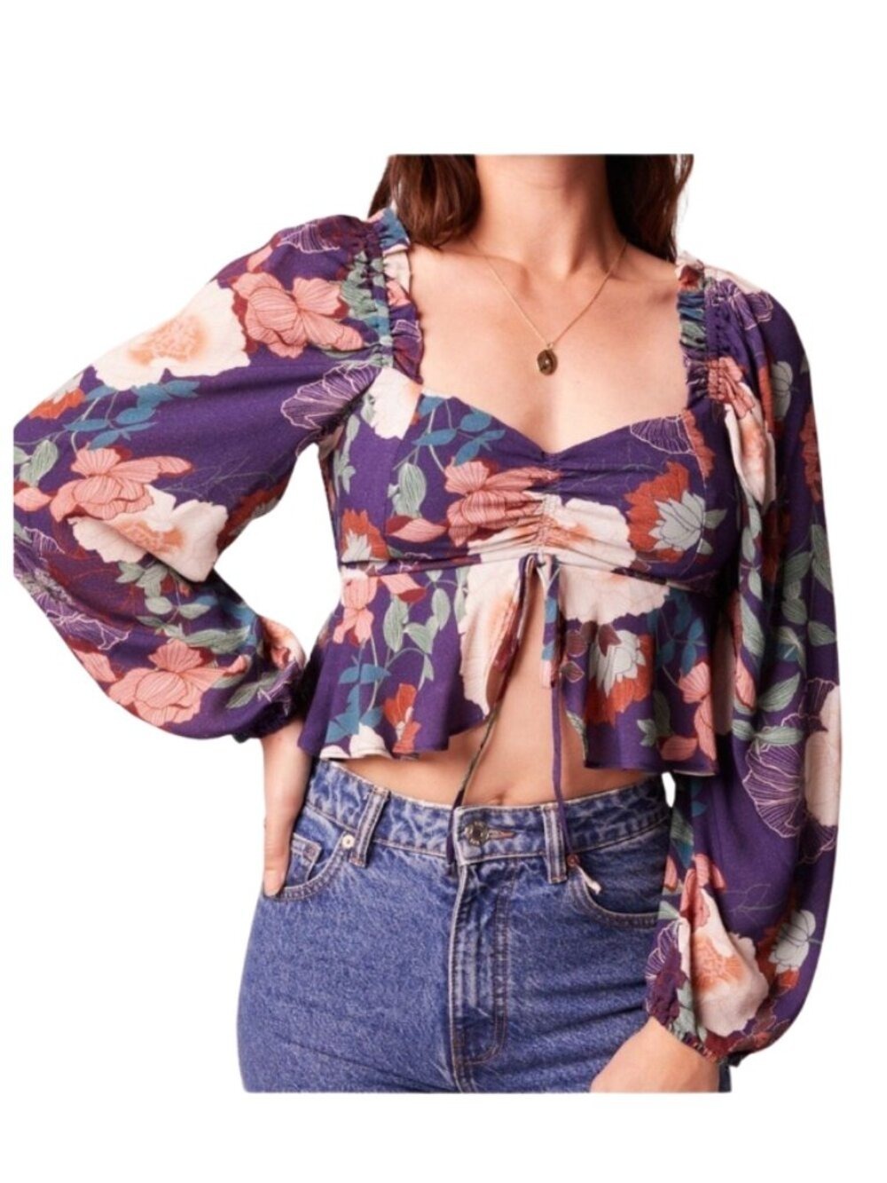 Band Of The Free Floriane Floral Long Sleeve Blouse